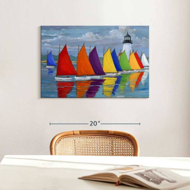 Mehar Rainbow Fleet, 16" H x 24" W