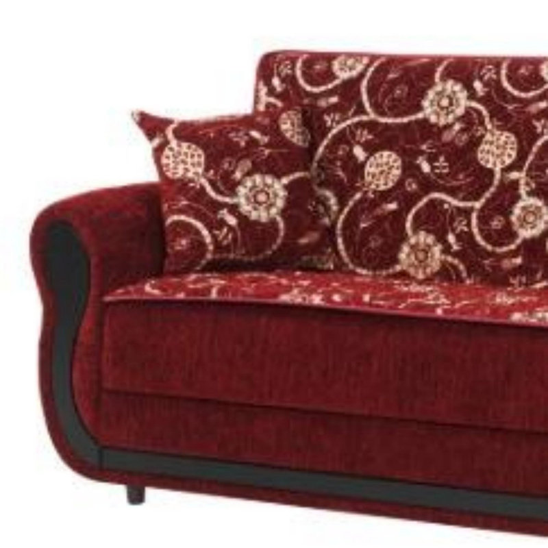 Herfriede Upholstered 69.7'' Sleeper Sofa, Burgundy Chenille