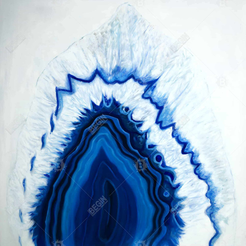 «Agate Geode», reproduction sur toile, Toile tendue, H 16 po x l 16 po
