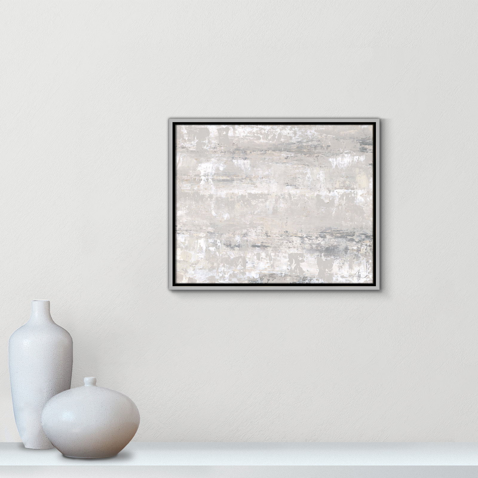 Tryston "Desert Winds" Print by Filippo Ioco, 17.5" H x 21.5" W x 2" D, Silver Framed Canvas
