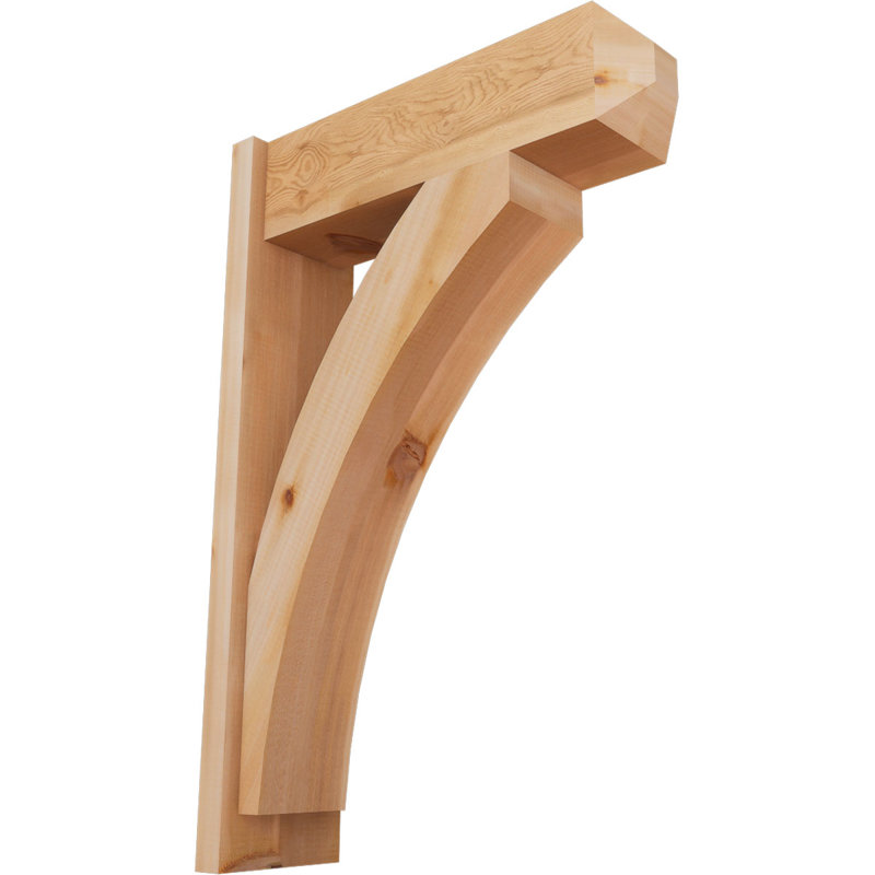 Thorton Craftsman Rustic Wood Outlooker,  24" D x 36" H , 7 1/2" W Western Red Cedar (Smooth)