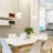 1-light Brushed Nickel Mini Pendant With Square Shaped White Glass Shade