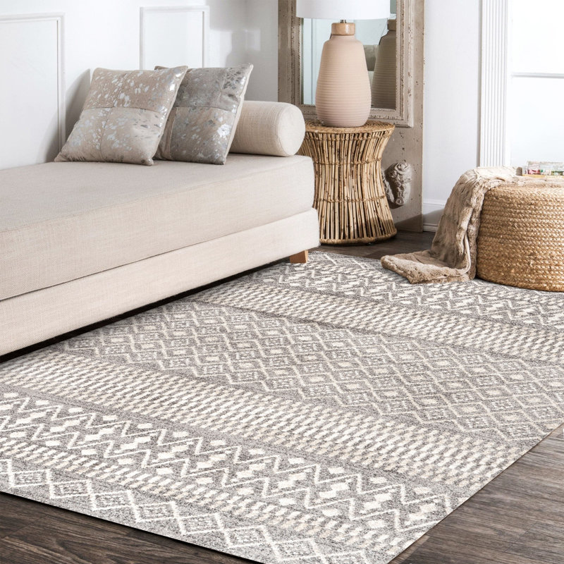 Tapis gris / crème Ifrane, Rectangle 4pi x 6 pi