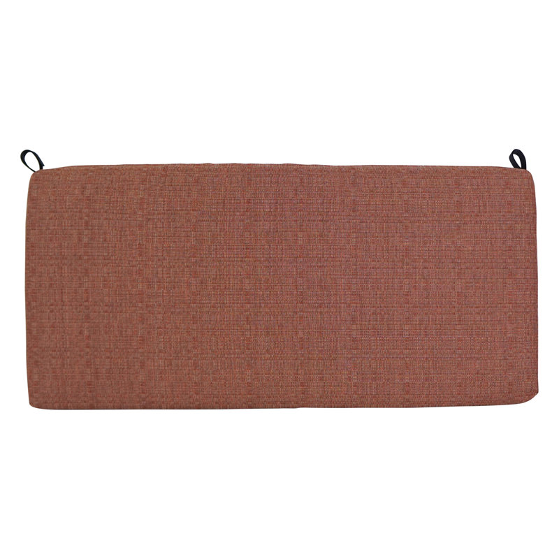42-Inch Woven Olefin Outdoor Loveseat Cushion, Russet Orange