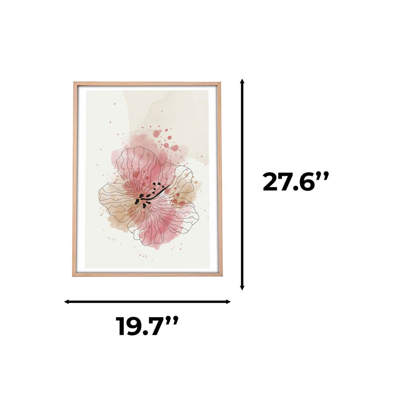 3 Pieces Decorative Solid Wood Frame Painting