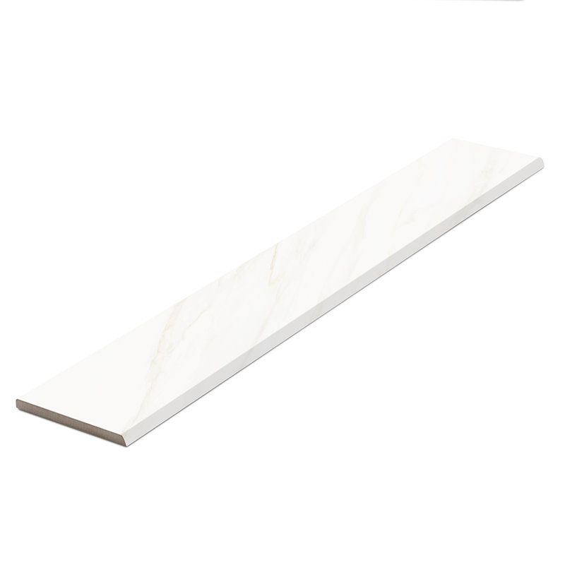 Carreau de faïence en porcelaine dorée Calacatta 4 po x 24 po Savannah, Poli