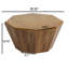Élégante table en bois d'hévéa de 31,5 po, idéale pour le salon Table basse octogonale naturelle - un décor élégant
