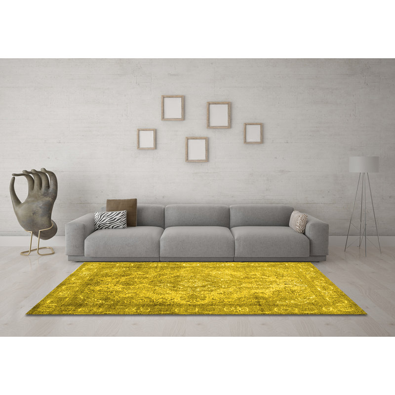 Performance Abstract Indoor Rug, Square 6'