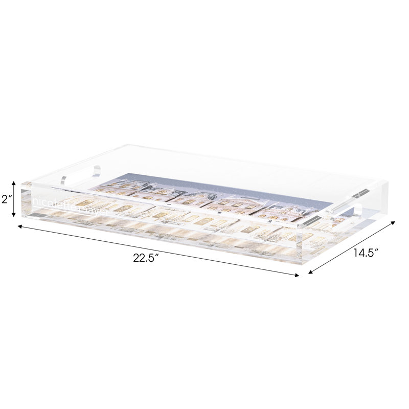 Acrylic Decorative Tray, 22.5" x 14.5"D
