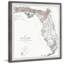 Carte de l'État de Floride II, impression encadrée sur papier-643004923