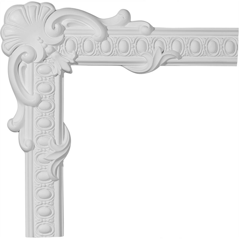 Panneau de moulure à œuf et à fléchettes l 19 7/8 po x H 19 7/8 po