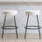 Kipten Upholstered 26.97" Counter Stool with Teddy Velvet Seat and Metal Frame-58316686