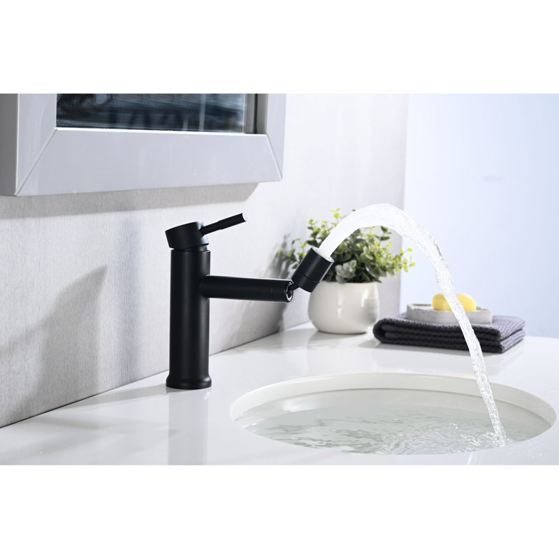 Bathroom Sink 2 Mode Faucet Matte Black, 360 Rotating Aerator, Stainless Steel Black With Aerator 360, For Sink,, Matte Black