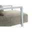 Chaise d'appoint moderne Skyline en lin et pieds en acier