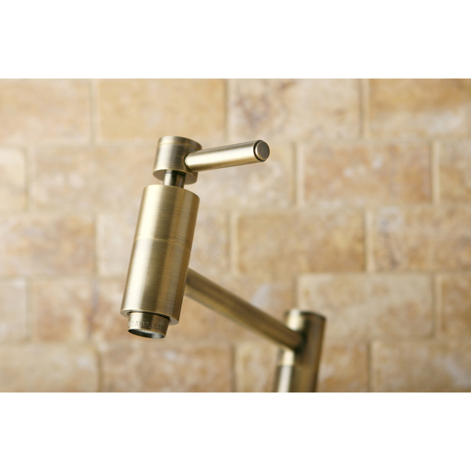 Kingston Brass Concord Two-Handle 1-Hole Wall Mount Pot Filler Faucet, Vintage Brass