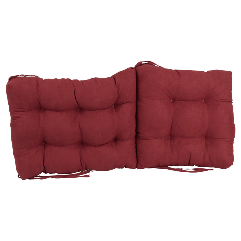 Coussin de siège / dossier en microsuède, Vin rouge