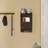 Solid Wood Wall Organizer with Key Hooks and Mail Storage