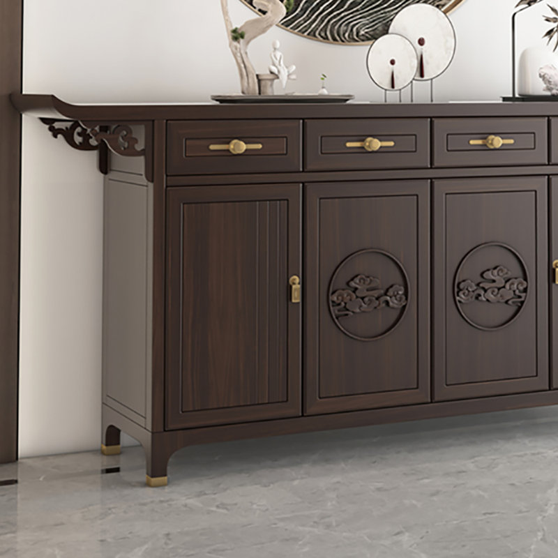 New Chinese Style Solid Wood Sideboard