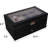 Leather Watch Box And Sunglass Glasses Case Organizer And Jewellery Display Drawer Lockable Case Organizer Black