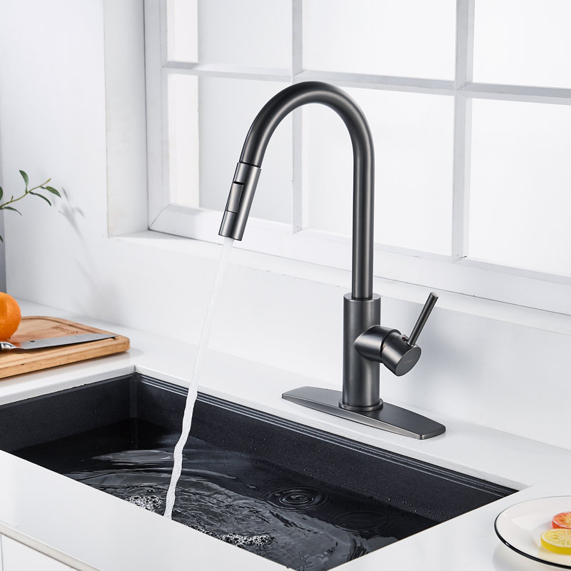 Blue Elephant Pull Down Kitchen Faucet, Grey