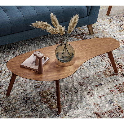 Upholstered Sofa With Modern Brown Cocktail Table