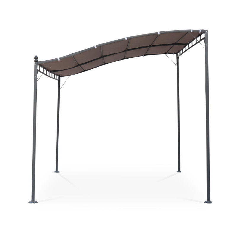Laurits 3m x 2.5m Steel Patio Gazebo, Beige/Brown