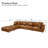 Faux Leather Fabric Modular Sectional
