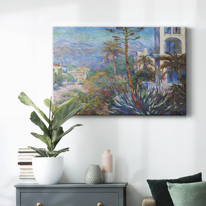 Villa à la toile bordée de la galerie Bordviera, H 8 po x l 12 po