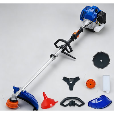 52CC 3-in-1 Gas Grass Trimmer - Premium Heavy Duty Weed Eater & Brush Cutter for Yard Maintenance with Dual Line System, Ergonomic Handle & Shoulder Strap