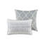 6 Piece Cotton Comforter For King - Grey With Fine Details In Bedding