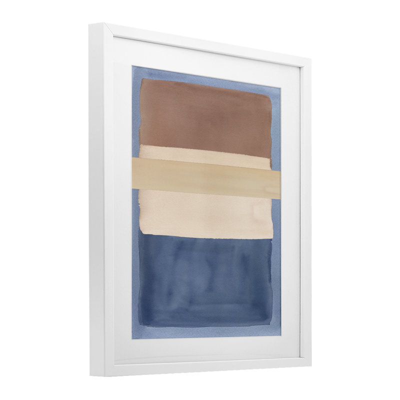 «Fun with Blue», reproduction encadrée sous verre, par Nina Jacobs, H 21 po x l 17 po, Cadre blanc côtier