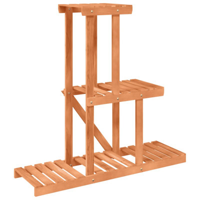 Flower Stand Brown Solid Fir Wood 31.9 X 9.8 X 29.7 In by Ophelia & Co.