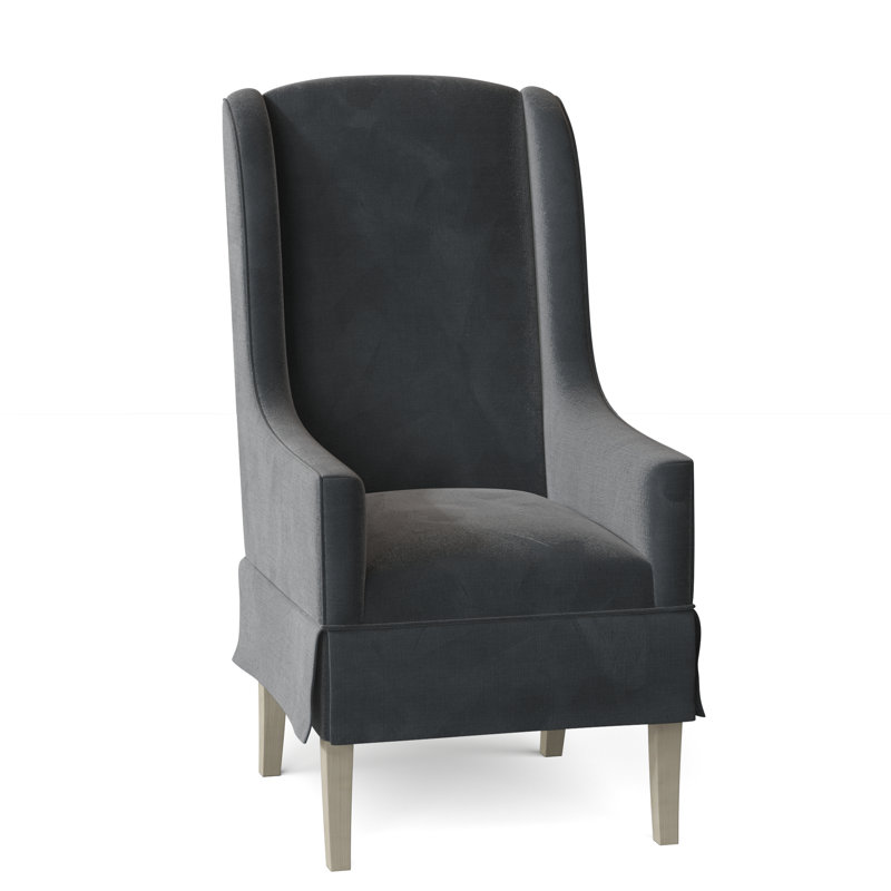Reed Upholstered Wingback Arm Chair, 9953 Mink, Almond Buff