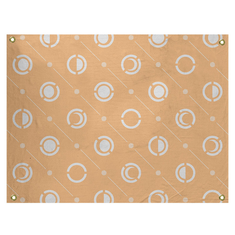 Tapisserie, H 59 po x l 80 po, Orange/Blanc