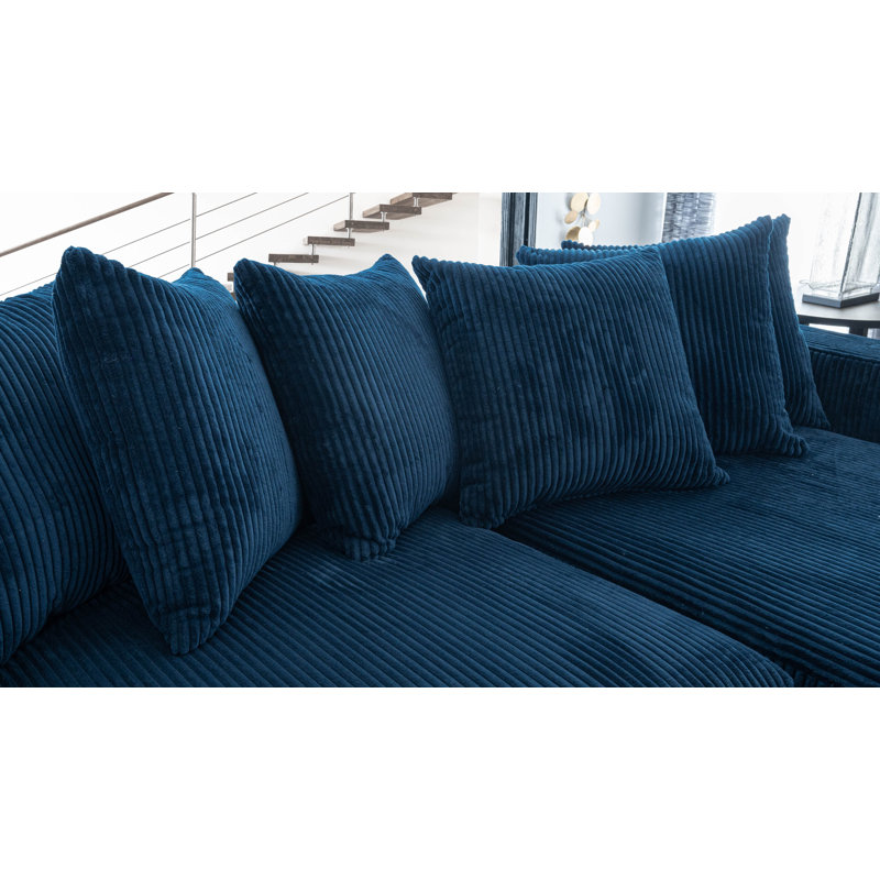 Luxe 108" Corduroy Sectional Sofa