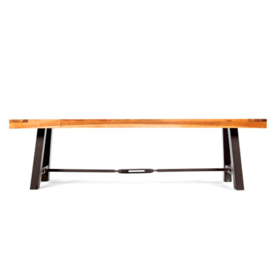 Acacia Wood Outdoor Dining Bench - Weather-Resistant Backless Patio Bench For Garden Or Deck