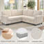 Canapé-lit modulaire en L avec lit escamotable et rangement-358107321