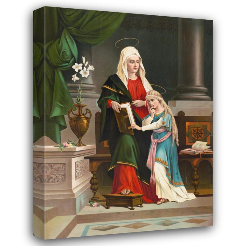 «St. Ann» par Gray Litho. Co - Toile tendue avec châssis, H 24 po x l 17 po