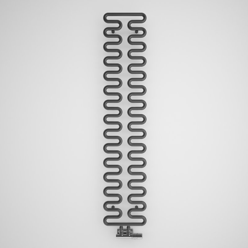 Aire Heated Towel Rail, Dark Grey, 155.5 cm H x 30 cm W x 7.8 cm D