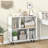 Open Shelf Bookcase Mid Century Modern Cube Bookshelf With 4 Compartments-1475263571