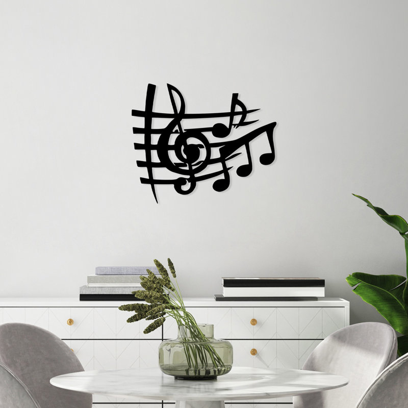 Stylish Decorative Metal Wall Accessory, Black, 22.8 x 27.6 inches | 100% Metal, Thickness: 0.06 inches | Lightweight at 1.4 lbs | Perfect for Home Decor, Modern Aesthetic, Easy to Hang