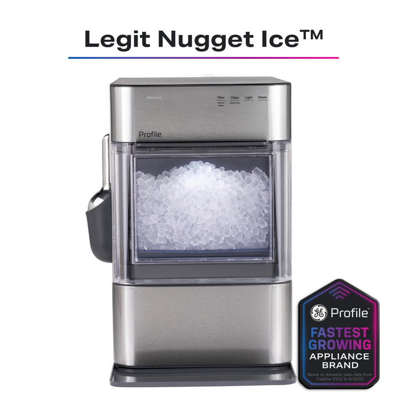 GE-Profile-Opal-2-0-Ultra-Nugget-Ice-Maker-with-Scale-Inhibiting-Filter-XPIO23SWBB, Black