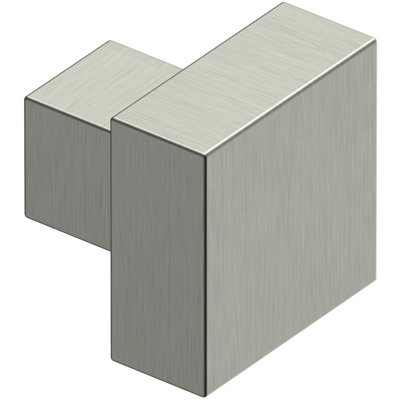 Deltana KS125U15, bouton carré moderne, 1-1 / 4 po x 1-1 / 4 po, laiton massif en nickel brossé