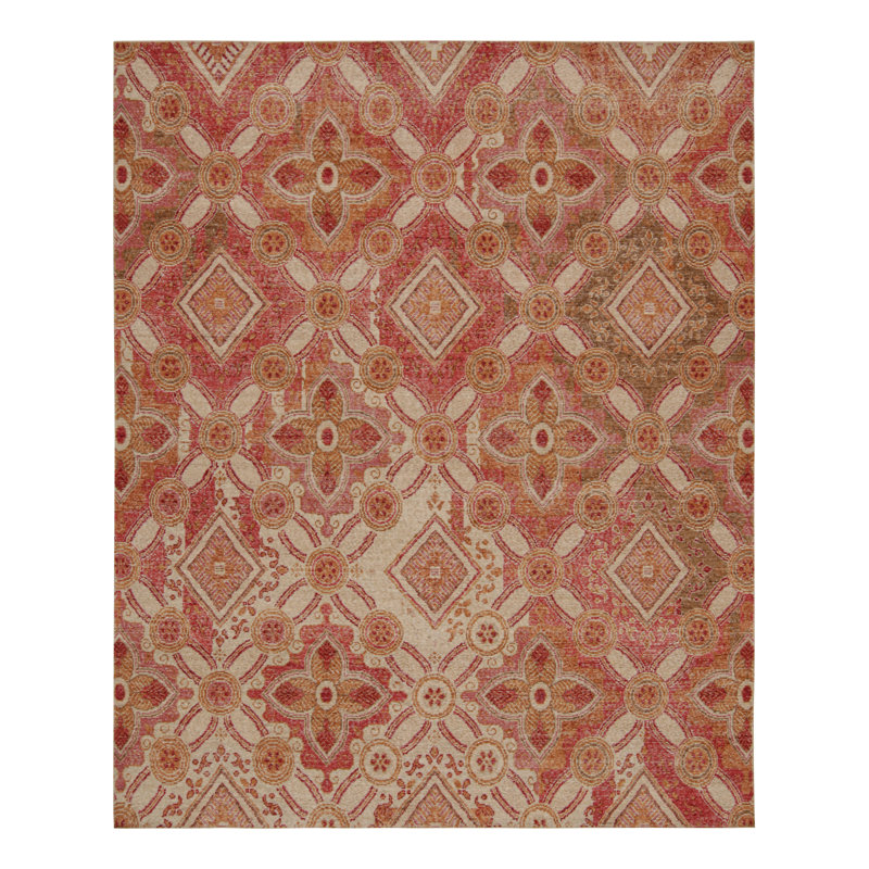 Distressed Homage Hand Knotted Wool Animal Print Area Rug, Runner 3' x 12'