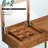 43.3" Classic Brown Wood Makeup Vanity With Flip-Top Mirror, Stool And Three Drawers For Fine Space In Brown, Tasteful Environment-1521431968
