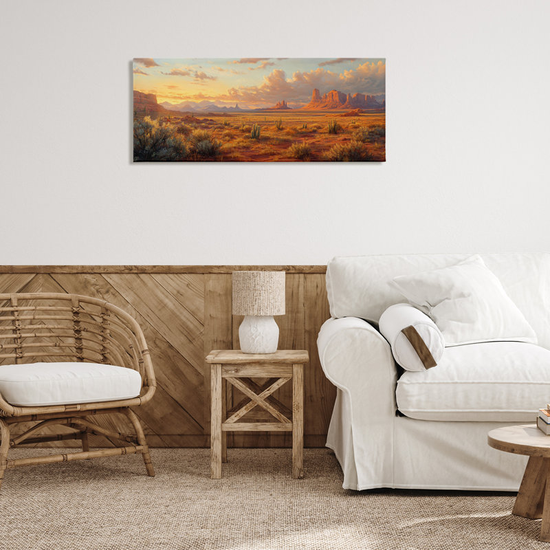 «Distant Plateau Canyon Canvas», conception par Petal Prints Design, H 17 po x l 40 po