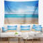 Tapisserie bleu ciel large de mer-28501281