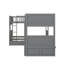 Lit superposé simple avec lit mezzanine attaché et deux tiroirs de rangement-88299862