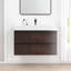 Meuble-lavabo flottant blanc moderne de 36 pouces avec lavabo intégré blanc et 2 tiroirs de rangement, mural et entièrement assemblé-1806246182-1806246201