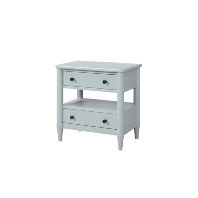 Table de chevet ouverte avec 2 tiroirs